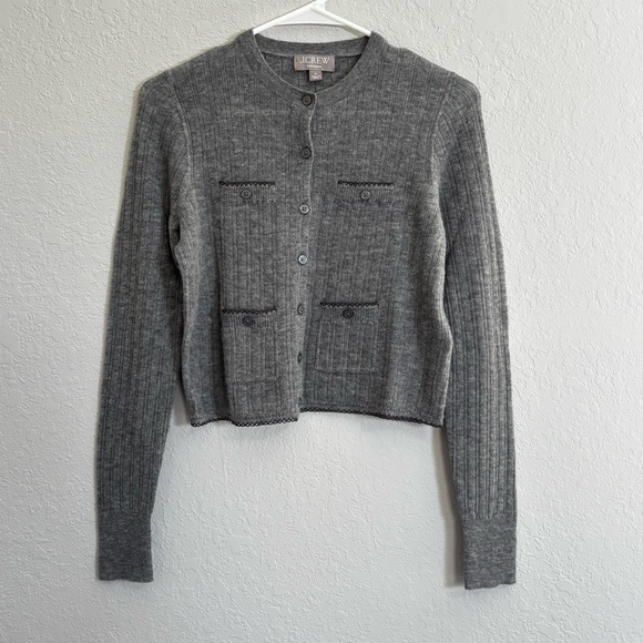 J. Crew Sweaters - J. Crew Charcoal Button-Up Cardigan